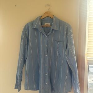 Blue Striped button down Shirt